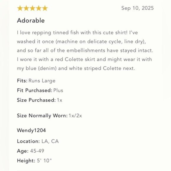 NWT Size XSP - Anthropologie Linen Blend Sardine Embroidered Tee (NWT US$ 98) - Picture 2 of 15